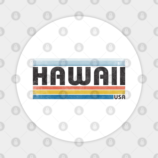 80s Retro Vintage Hawaii USA Magnet by Tingsy